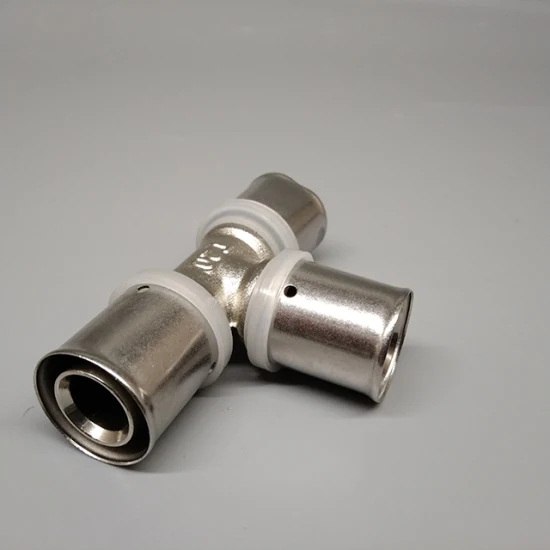 Brass Air Fittings Nickel Plated Pipe Quick Tee Adapters